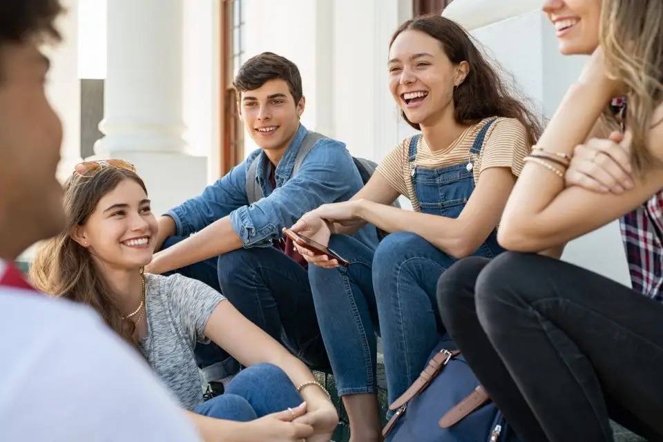 Group of teens